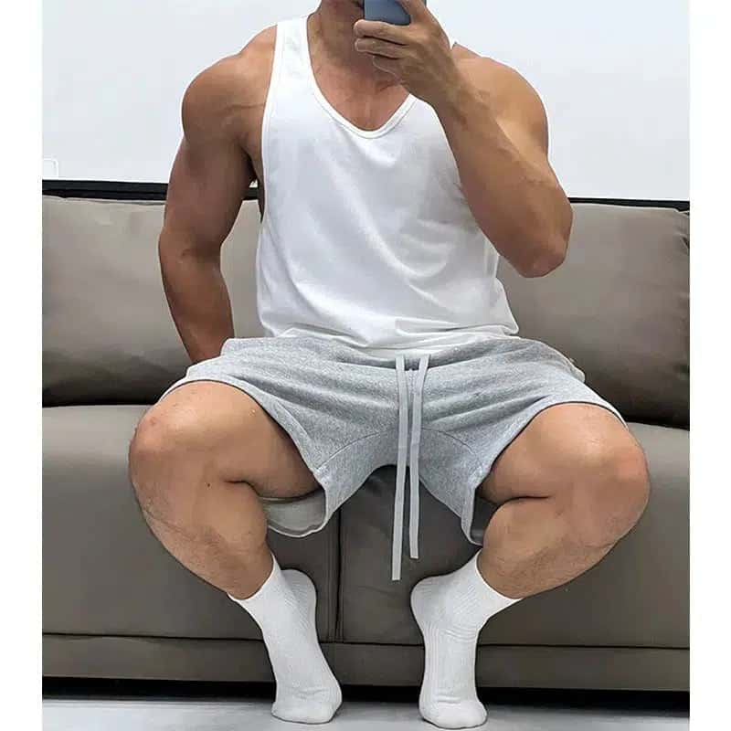 Basaic Cotton Sleeveless Athletic Vest