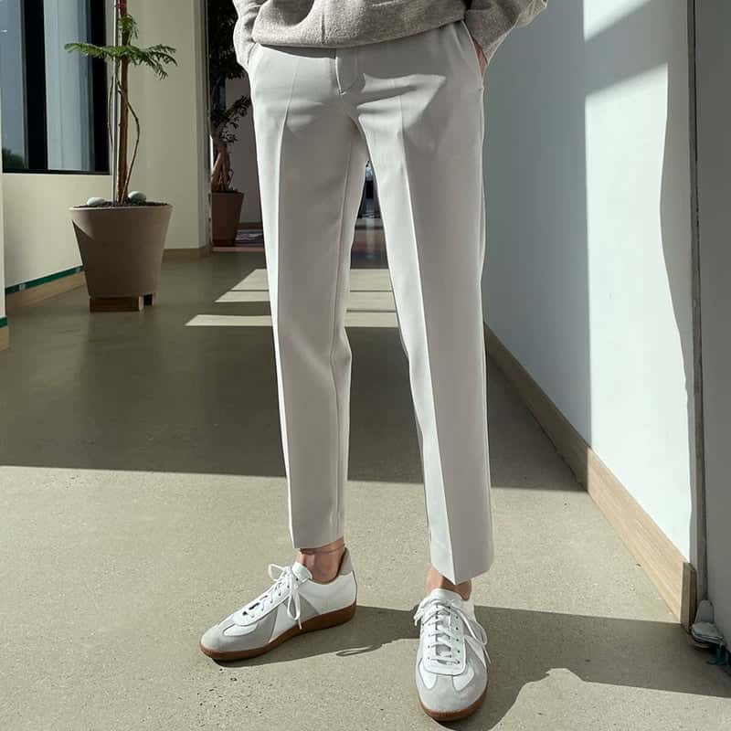 Slim Straight Leg Casual Pants