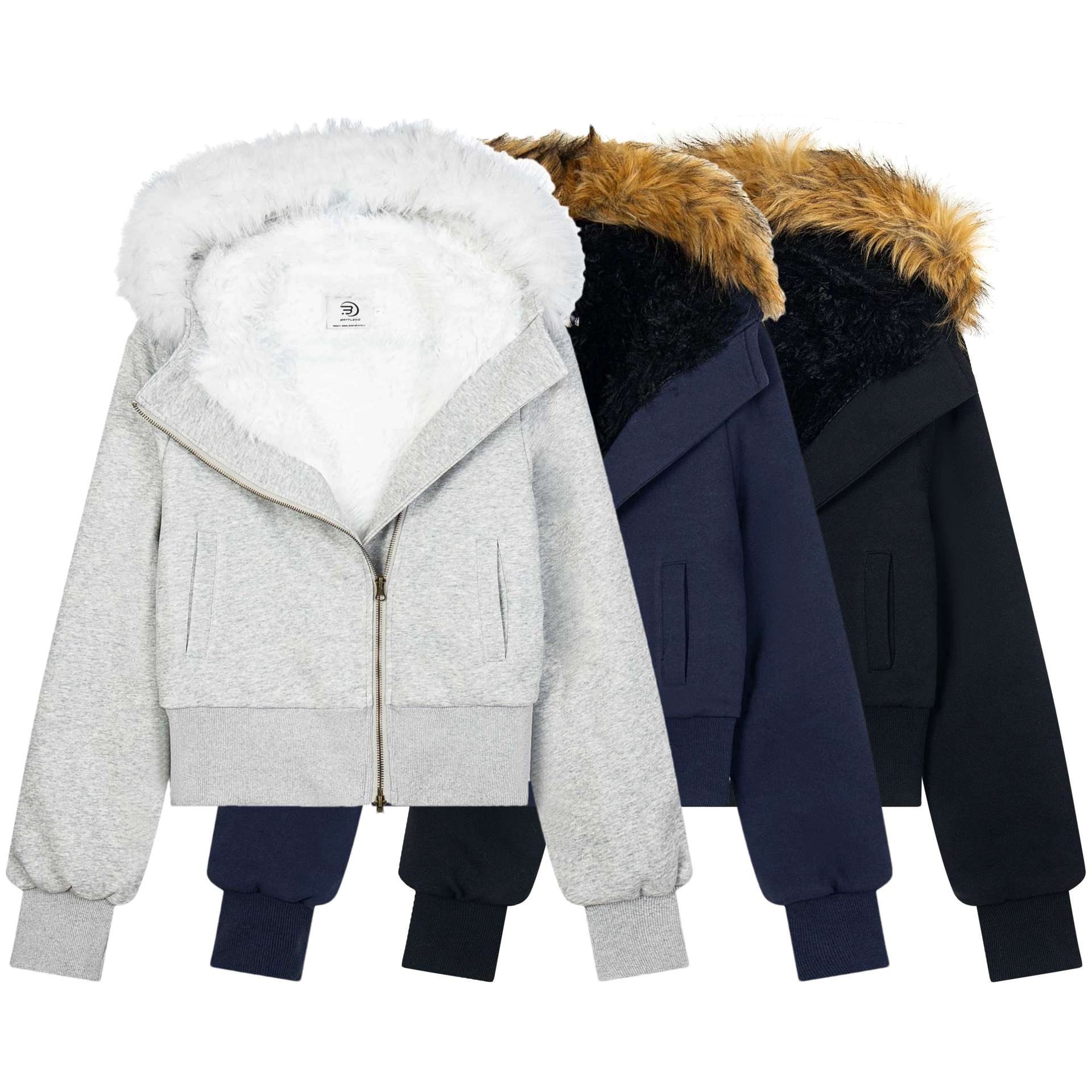 Fleece-Lined Hooded Zip Sweatshirt