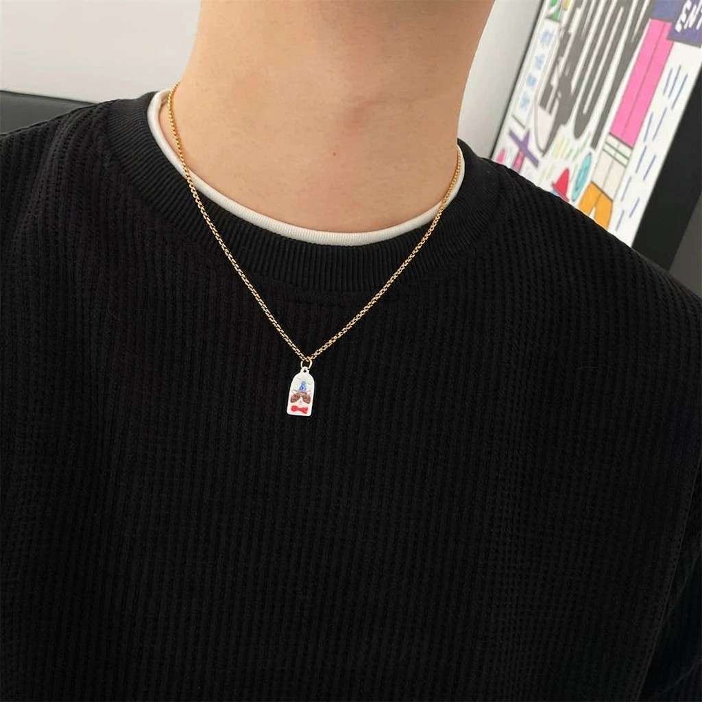 Hand-Painted Cat Pendant Necklace