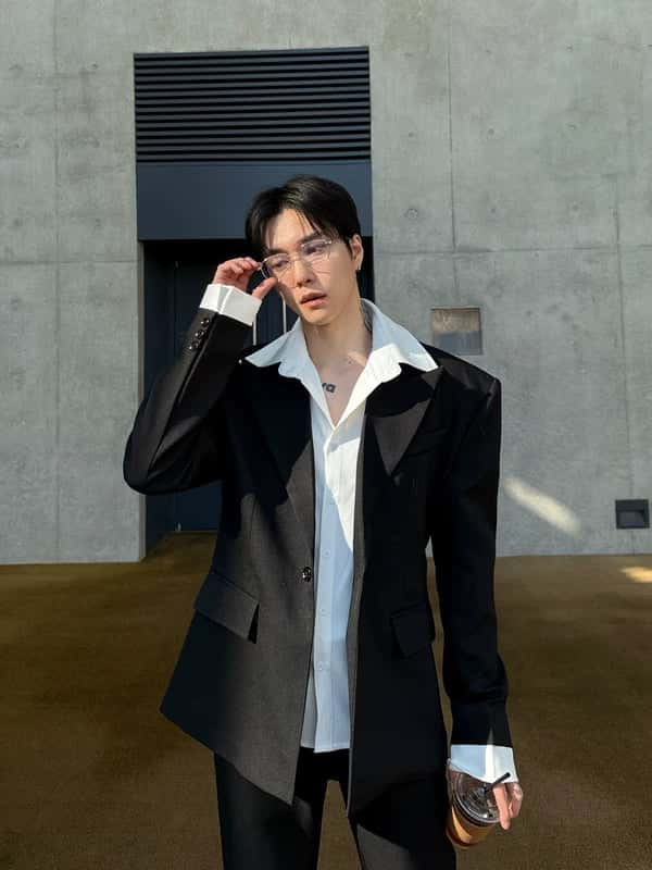 Korean Style Loose Fit Suit Jacket