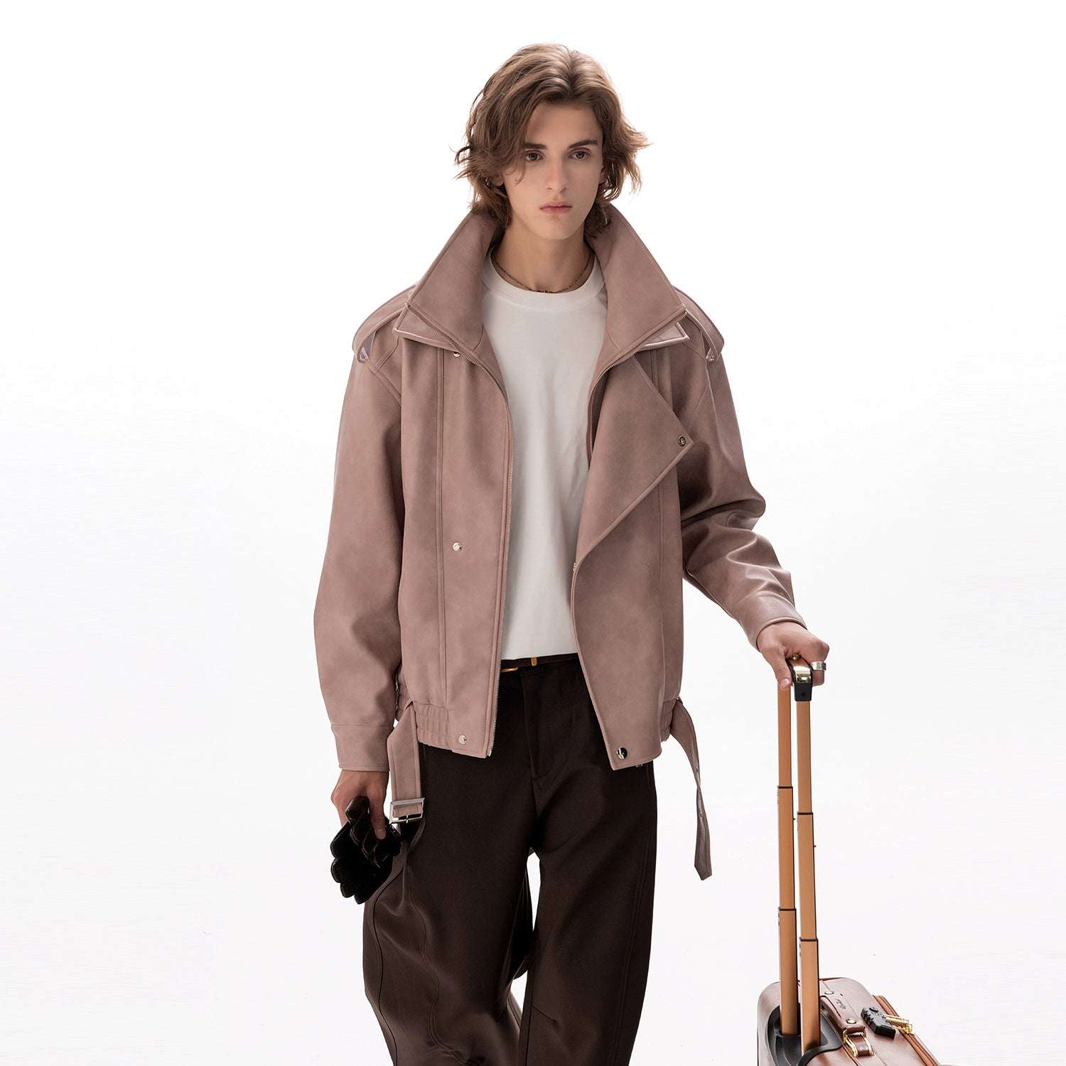 Leather Cleanfit Oversized Jacket