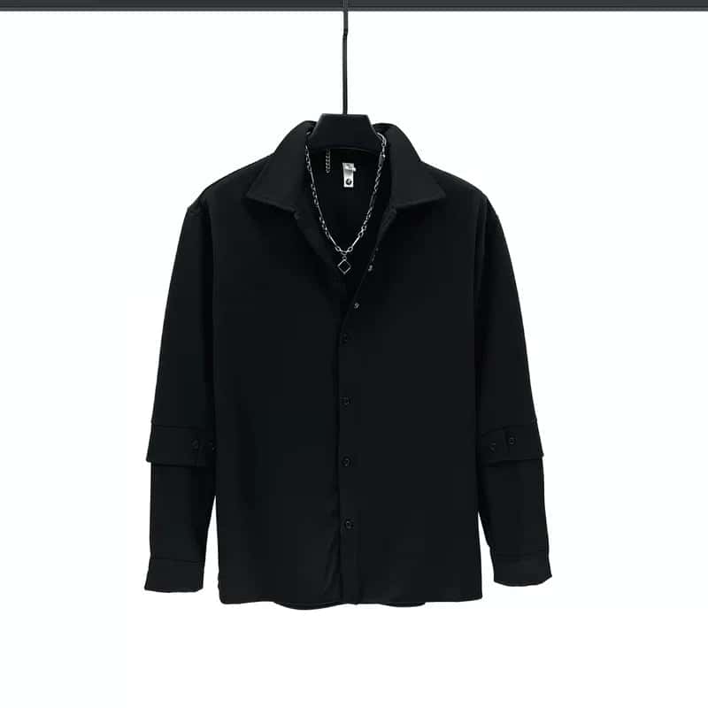 Minimalist Long-Sleeve Casual Shirt