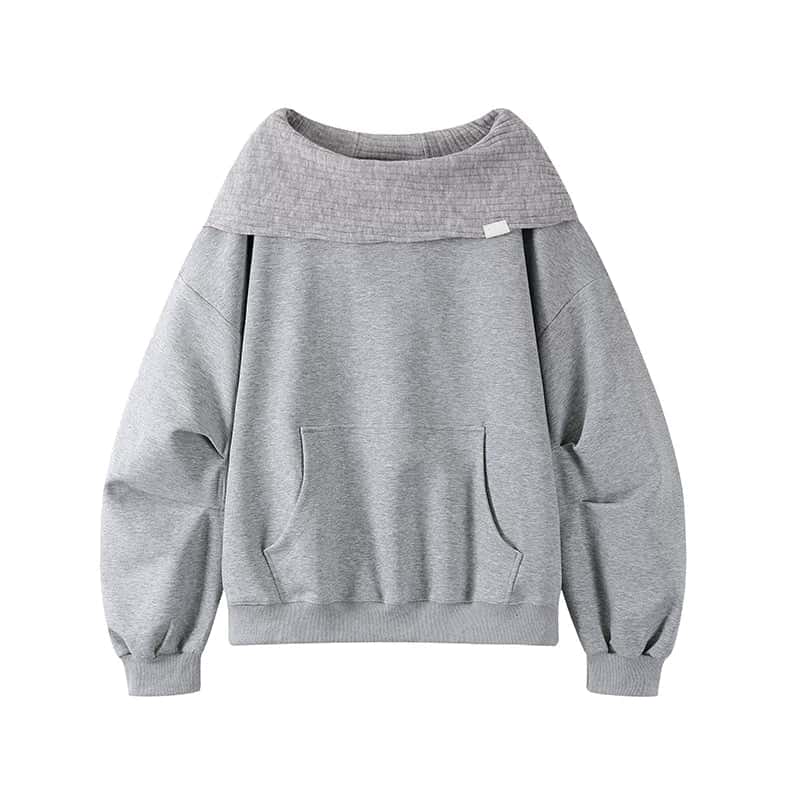 Off-Shoulder Loose Sweatshirt